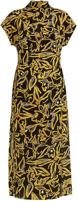Diane von Furstenberg Elsden-print high-neck silk-crepe dress