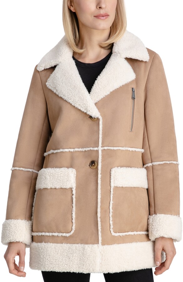 Yayu Womens Winter Warm Faux Suede Jacket Fleece Lining Coat Outwear 