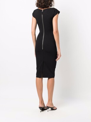 Rick Owens Cap-Sleeve Fitted Dress