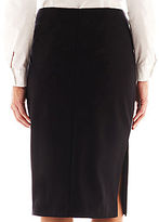 Thumbnail for your product : JCPenney Worthington Faux Leather-Trim Long Pencil Skirt