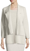Thumbnail for your product : Eileen Fisher Washable Wool Short Boxy Jacket, Sea Salt, Petite