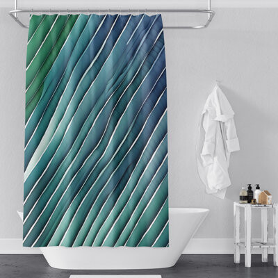 East Urban Home Yosnel Abstract Shower Curtain