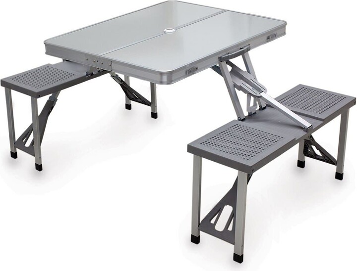 Oniva a Picnic Time Brand Picnic Time Aluminum Portable Picnic Table with Seats