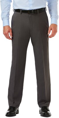 Haggar Cool 18 PRO Heather Classic Fit Flat Front Pants - 29-34" Inseam