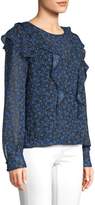 Thumbnail for your product : Parker Zuri Floral Ruffle Blouse