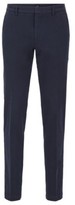 Thumbnail for your product : HUGO BOSS Slim-fit trousers in bi-coloured mouline twill