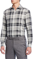 Thumbnail for your product : Ermenegildo Zegna Men's Tartan Plaid Cotton Trim-Fit Sport Shirt