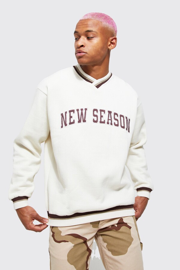 varsity style sweatshirt