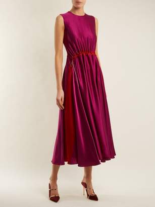 Roksanda Keeva Silk Satin Dress - Womens - Purple Multi