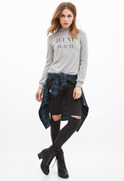 Thumbnail for your product : Forever 21 Jeune Beauté Fleece Sweatshirt