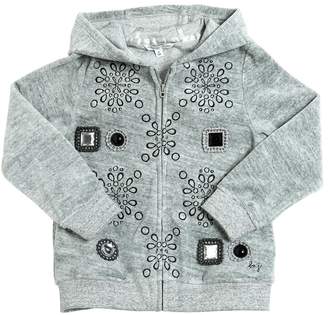 Little Marc Jacobs Hooded Cotton Chenille Sweatshirt