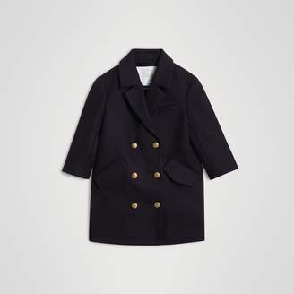 Burberry Childrens Crested Button Wool Pea Coat