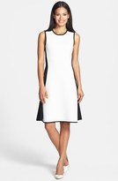 Thumbnail for your product : Pink Tartan Colorblock Fit & Flare Dress