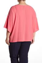 Thumbnail for your product : Eileen Fisher Ballet Silk 3/4 Sleeve Blouse (Plus Size)