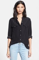 Thumbnail for your product : Frame Denim 'Le Boyfriend' Washed Silk Charmeuse Shirt