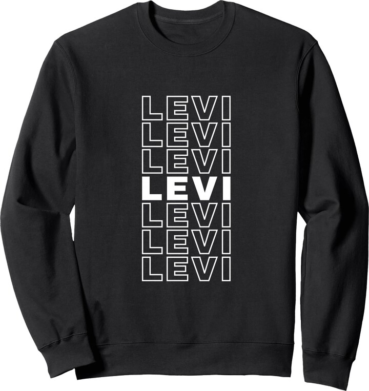 Team Levi Nickname Personal First Name Gifts I Love Levi Retro Pattern Personalized First Name Sweatshirt