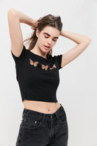 Thumbnail for your product : Truly Madly Deeply Butterfly Cropped Tee