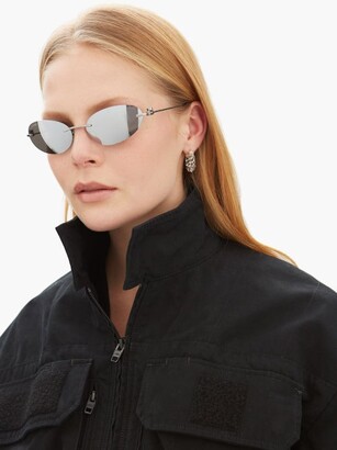 Swift Oval Sunglasses in Black  Balenciaga US