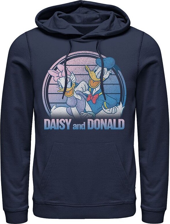 Disney's Mickey And Friends Donald And Daisy Men's Lined Portrait Hoodie
