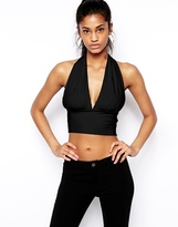 Thumbnail for your product : ASOS Crop Top with Halter Neck