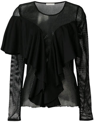 Each X Other ruffle detail perforated top