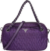 Thumbnail for your product : Prada Purple Quilted Nylon Camera Shoulder Bag