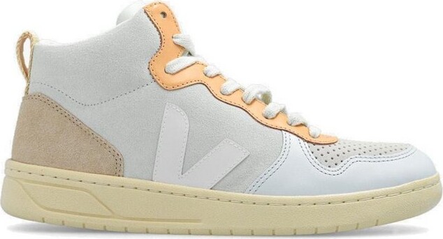 Veja V-15 High-Top Lace-Up Sneakers