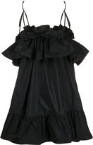 Thumbnail for your product : MSGM ruffle-trimmed A-line dress