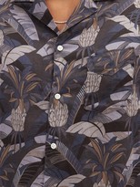 Thumbnail for your product : Officine Generale Dario Short-sleeved Tropical-print Cotton Shirt - Tan Multi