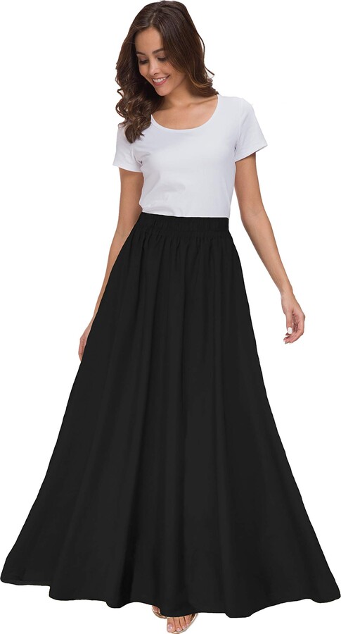 Ankle Length Black Skirts | ShopStyle UK