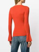 Thumbnail for your product : Tory Burch fitted ribbed knitted jumper