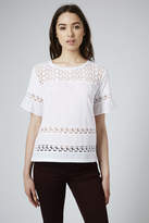 Thumbnail for your product : Topshop Pretty hybrid panel top