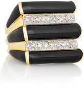 Thumbnail for your product : David Webb Radiator 18-karat gold, enamel and diamond ring