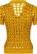Thumbnail for your product : Fendi Yellow knit polo shirt