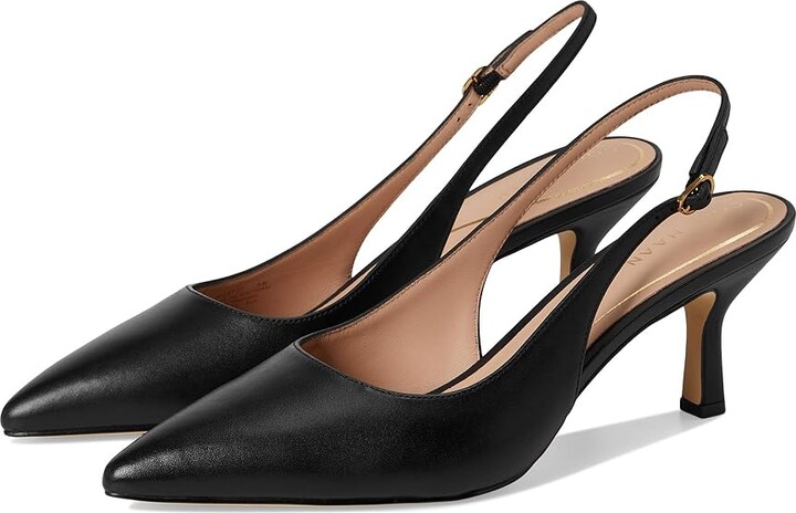 Cole Haan Hansell Sling Back Pumps High Women's Heels Black Leather : 9 B - Medium