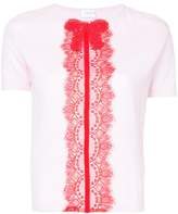 Giambattista Valli lace bow knitted top