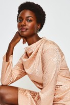 Thumbnail for your product : Karen Millen Jacquard Sleeved Cowl Neck Dress