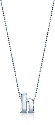 Alex Woo Women's Little Letter 925 Sterling Silver H Pendant Necklace, 40cm (16 Inch)