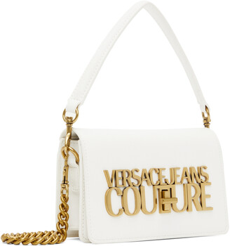 Versace Jeans Couture Pink Saffiano Logo Lock Bag