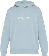 Thumbnail for your product : Givenchy Logo-print Cotton Hooded Sweatshirt - Mens - Light Blue
