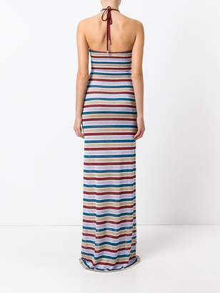 DSQUARED2 metallic stripe maxi dress