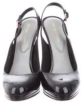 Thumbnail for your product : Sergio Rossi Patent Leather Slingback Pumps