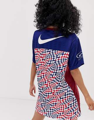 Nike red white and blue soccer jersey dress