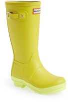 Thumbnail for your product : Hunter 'Original Contrast Sole' Waterproof Rain Boot (Little Kid & Big Kid)