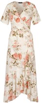 Thumbnail for your product : boohoo Wrap Front Ruffle Detail Floral Midaxi