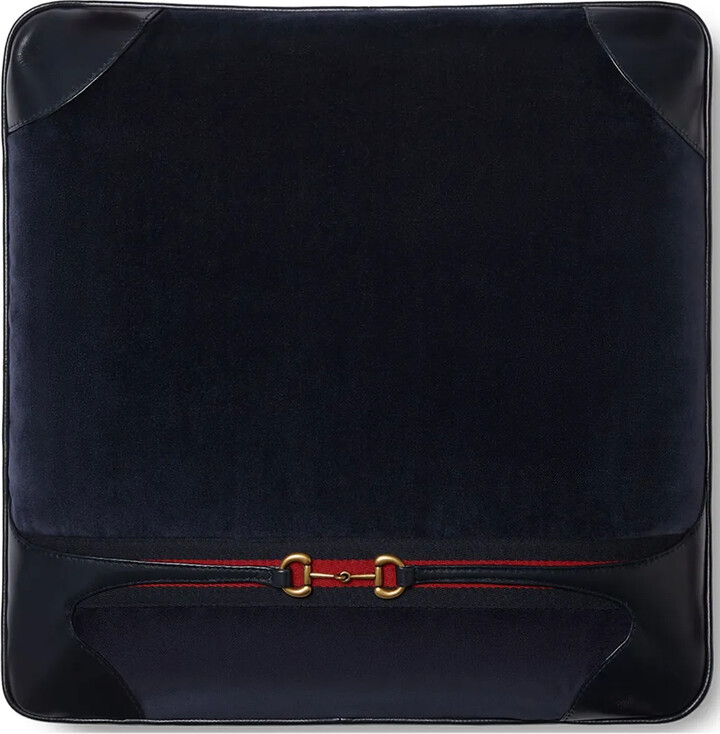 Gucci Horsebit velvet cushion (42cm x 42cm)