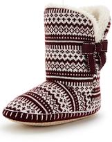 Thumbnail for your product : Sorbet Lily Fairisle Boots - Burgundy