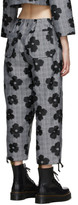 Thumbnail for your product : Comme des Garcons Grey and Black Floral Jacquard Trousers