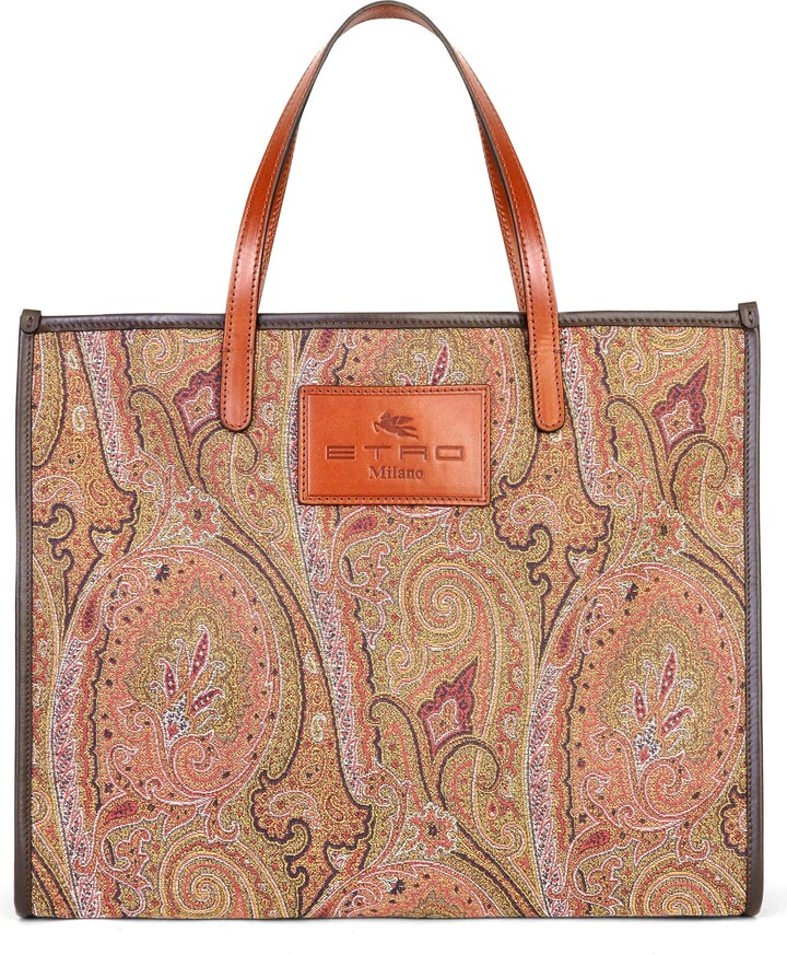 Women's Tan G Style Jacquard Fabric Crossbody Bag KE1542 