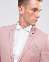 Thumbnail for your product : Blend of America Design Skinny Blazer In Pink Linen Blend